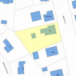 941 Walnut St, Newton MA  02461-1133 plot plan