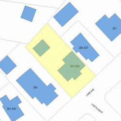 331 Lake Ave, Newton MA 02461-1211 plot plan