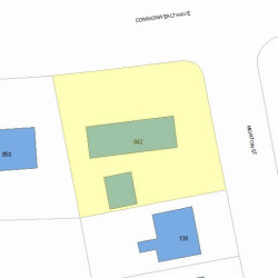 842 Commonwealth Ave, Newton MA  02459-1043 plot plan