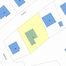 46 Clyde St, Newton MA  02460-2209 plot plan