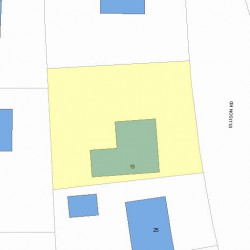 19 Ellison Rd, Newton MA  02459-1434 plot plan