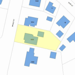 1058 Walnut St, Newton MA  02461-1249 plot plan