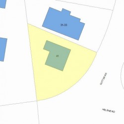 41 Cotter Rd, Newton MA 02468-1035 plot plan