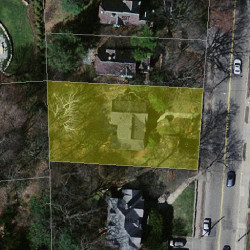 605 Walnut St, Newton MA  02460-2466 aerial view