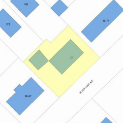 77 Silver Lake Ave, Newton MA  02458-1110 plot plan