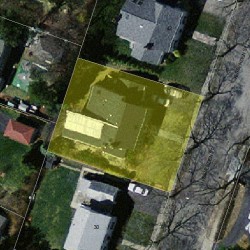 36 Fessenden St, Newton MA  02460-1118 aerial view