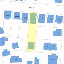 12 Beech St, Newton MA 02458-1026 plot plan