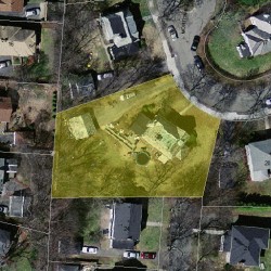 26 Morton Rd, Newton MA  02459-1044 aerial view