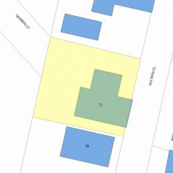 21 Cottage Pl, Newton MA 02465-1525 plot plan