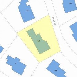 547 Dudley Rd, Newton MA 02459-2800 plot plan