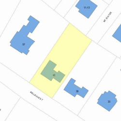 45 Bellevue St, Newton MA  02458-1918 plot plan