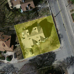183 Walnut St, Newton MA  02460-1601 aerial view