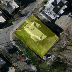 36 Jefferson St, Newton MA 02458-1710 aerial view