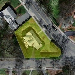 129 Valentine St, Newton MA 02465-3027 aerial view