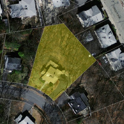 58 Roundwood Rd, Newton MA 02464-1217 aerial view
