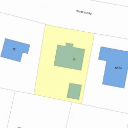 58 Warwick Rd, Newton MA 02465-1724 plot plan