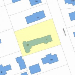 375 Cherry St, Newton MA 02465-1831 plot plan