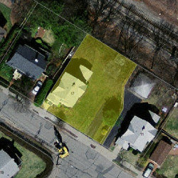 17 Canterbury Rd, Newton MA  02461-1319 aerial view