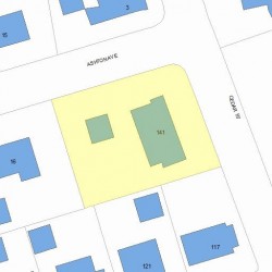 141 Cedar St, Newton MA 02459-1525 plot plan
