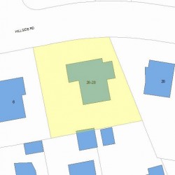 26 Hillside Rd, Newton MA 02461-1422 plot plan