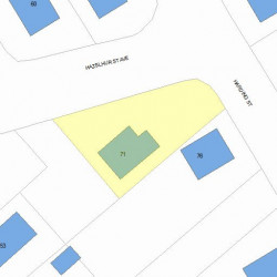 71 Hazelhurst Ave, Newton MA 02465-1342 plot plan