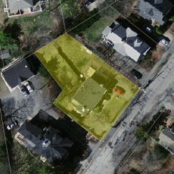 69 Hartford St, Newton MA  02461-1540 aerial view
