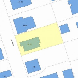 70 Dalby St, Newton MA  02458-1033 plot plan
