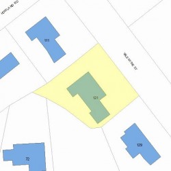 121 Valentine St, Newton MA 02465-3027 plot plan