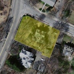 536 Walnut St, Newton MA  02460-2431 aerial view