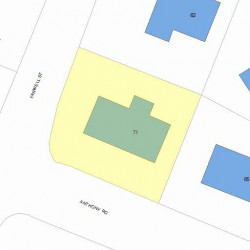 71 Anthony Rd, Newton MA 02460-1144 plot plan