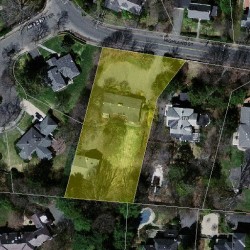 165 Highland St, Newton MA  02465-2431 aerial view