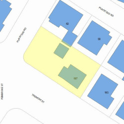 197 Tremont St, Newton MA 02458-2132 plot plan