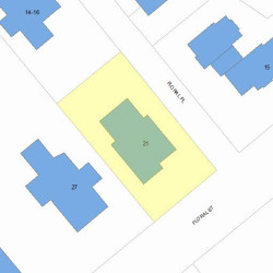 21 Floral St, Newton MA 02461-1246 plot plan
