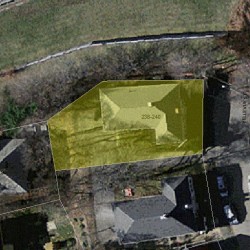 240 Bellevue St, Newton MA  02458-1815 aerial view