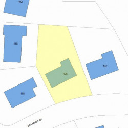 126 Brandeis Rd, Newton MA  02459-2745 plot plan