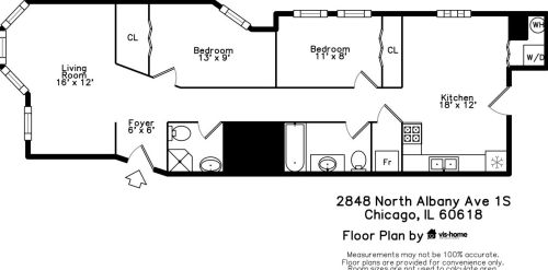 2848 Albany Ave, Chicago IL  60618-7678 exterior