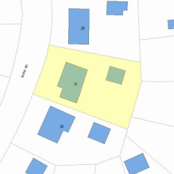 26 Burr Rd, Newton MA  02459-1404 plot plan
