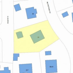 51 Westbourne Rd, Newton MA 02459-1617 plot plan