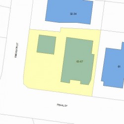 67 Pearl St, Newton MA  02458-1609 plot plan