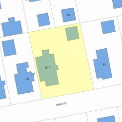 71 Erie Ave, Newton MA 02461-1515 plot plan