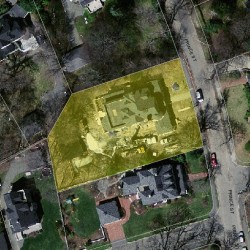 59 Prince St, Newton MA  02465-2610 aerial view