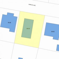 86 Warwick Rd, Newton MA 02465-1724 plot plan