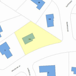384 Brookline St, Newton MA 02459-3144 plot plan