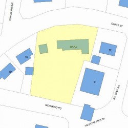 64 Cabot St, Newton MA 02458-2500 plot plan