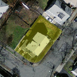 22 Elliot Ter, Newton MA  02464-1410 aerial view