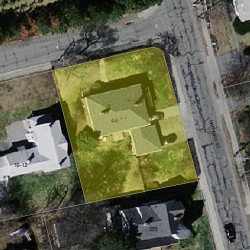 6 Bowers St, Newton MA 02460-1903 aerial view