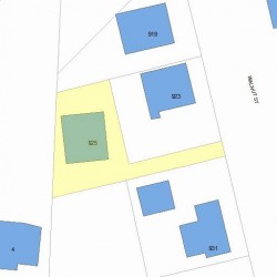 925 Walnut St, Newton MA  02461-1133 plot plan