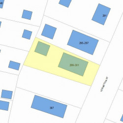 301 Lexington St, Newton MA 02466-1211 plot plan