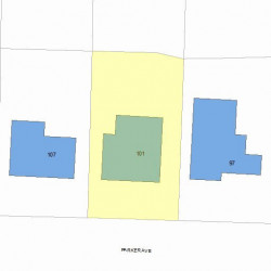 101 Parker Ave, Newton MA 02461-1814 plot plan