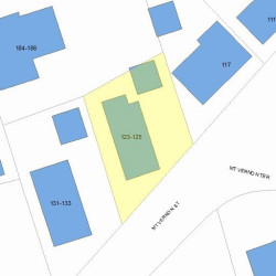 123 Mount Vernon St, Newton MA 02465-2559 plot plan